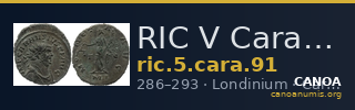 RIC V Carausius 91 — CANOA