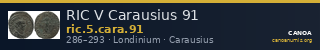 RIC V Carausius 91 — CANOA