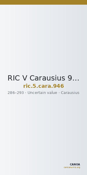 RIC V Carausius 946 — CANOA