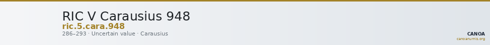 RIC V Carausius 948 — CANOA