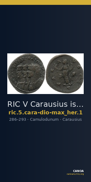 RIC V Carausius issuing for Diocletian/Maximian 1 — CANOA