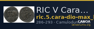 RIC V Carausius issuing for Diocletian/Maximian 1 — CANOA