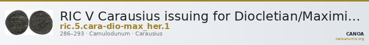 RIC V Carausius issuing for Diocletian/Maximian 1 — CANOA