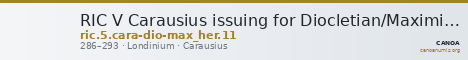 RIC V Carausius issuing for Diocletian/Maximian 11 — CANOA