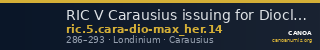 RIC V Carausius issuing for Diocletian/Maximian 14 — CANOA