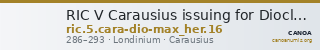 RIC V Carausius issuing for Diocletian/Maximian 16 — CANOA