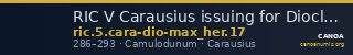 RIC V Carausius issuing for Diocletian/Maximian 17 — CANOA