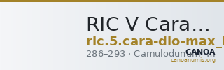 RIC V Carausius issuing for Diocletian/Maximian 2 — CANOA