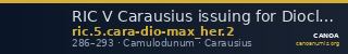 RIC V Carausius issuing for Diocletian/Maximian 2 — CANOA