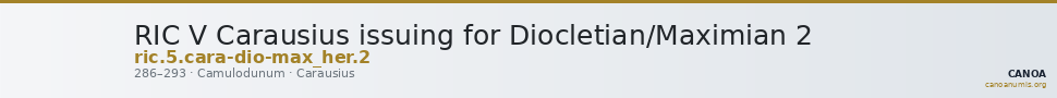 RIC V Carausius issuing for Diocletian/Maximian 2 — CANOA