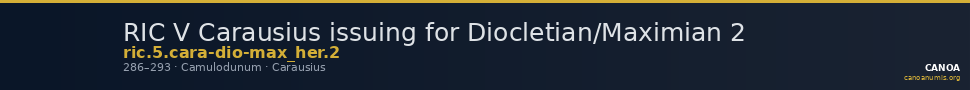 RIC V Carausius issuing for Diocletian/Maximian 2 — CANOA
