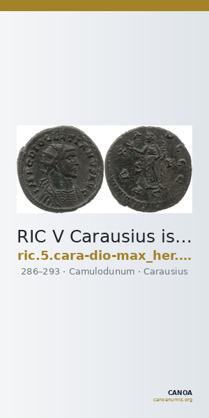 RIC V Carausius issuing for Diocletian/Maximian 20 — CANOA