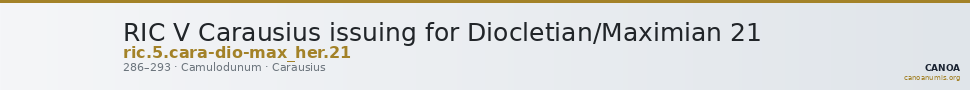 RIC V Carausius issuing for Diocletian/Maximian 21 — CANOA