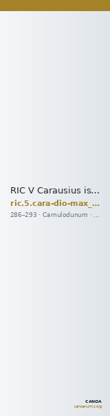 RIC V Carausius issuing for Diocletian/Maximian 23 — CANOA