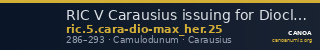 RIC V Carausius issuing for Diocletian/Maximian 25 — CANOA