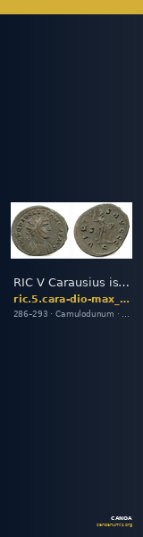 RIC V Carausius issuing for Diocletian/Maximian 30 — CANOA