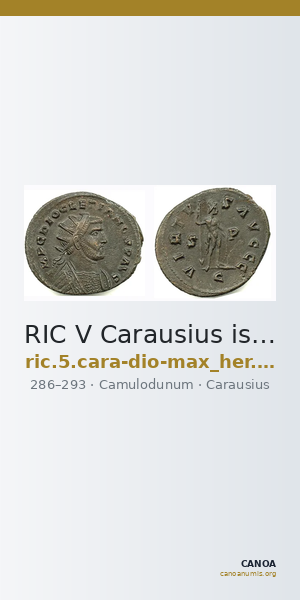 RIC V Carausius issuing for Diocletian/Maximian 30 — CANOA