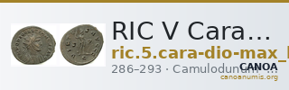 RIC V Carausius issuing for Diocletian/Maximian 30 — CANOA