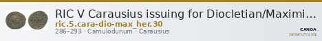RIC V Carausius issuing for Diocletian/Maximian 30 — CANOA