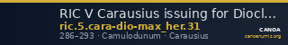 RIC V Carausius issuing for Diocletian/Maximian 31 — CANOA
