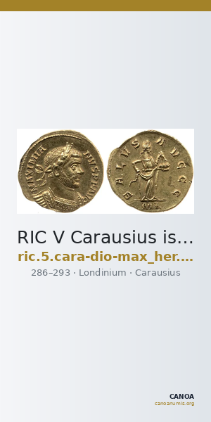 RIC V Carausius issuing for Diocletian/Maximian 32 — CANOA