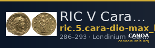 RIC V Carausius issuing for Diocletian/Maximian 32 — CANOA