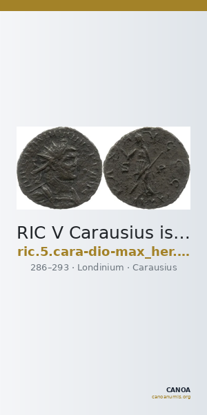 RIC V Carausius issuing for Diocletian/Maximian 34 — CANOA