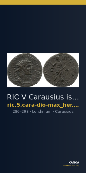 RIC V Carausius issuing for Diocletian/Maximian 34 — CANOA