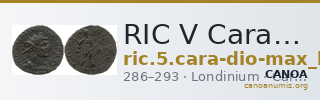 RIC V Carausius issuing for Diocletian/Maximian 34 — CANOA