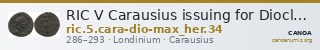RIC V Carausius issuing for Diocletian/Maximian 34 — CANOA