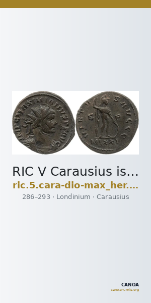 RIC V Carausius issuing for Diocletian/Maximian 39 — CANOA