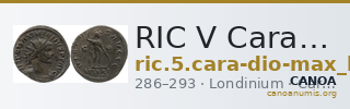 RIC V Carausius issuing for Diocletian/Maximian 39 — CANOA