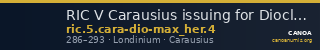 RIC V Carausius issuing for Diocletian/Maximian 4 — CANOA