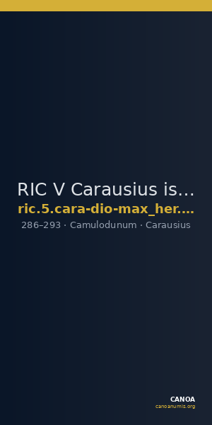 RIC V Carausius issuing for Diocletian/Maximian 41 — CANOA