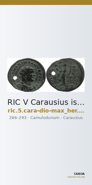 RIC V Carausius issuing for Diocletian/Maximian 42 — CANOA