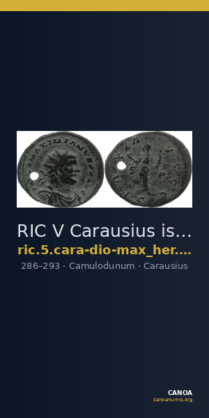 RIC V Carausius issuing for Diocletian/Maximian 42 — CANOA