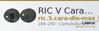 RIC V Carausius issuing for Diocletian/Maximian 42 — CANOA