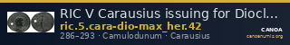 RIC V Carausius issuing for Diocletian/Maximian 42 — CANOA