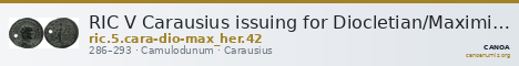 RIC V Carausius issuing for Diocletian/Maximian 42 — CANOA