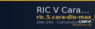 RIC V Carausius issuing for Diocletian/Maximian 43 — CANOA