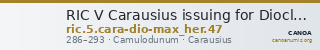 RIC V Carausius issuing for Diocletian/Maximian 47 — CANOA