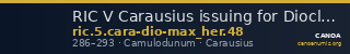 RIC V Carausius issuing for Diocletian/Maximian 48 — CANOA