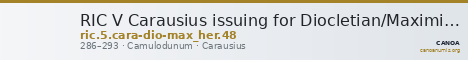 RIC V Carausius issuing for Diocletian/Maximian 48 — CANOA