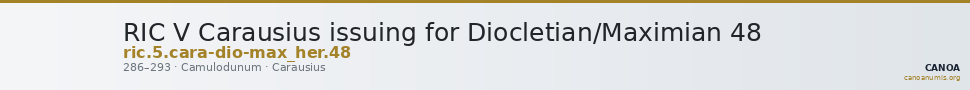 RIC V Carausius issuing for Diocletian/Maximian 48 — CANOA