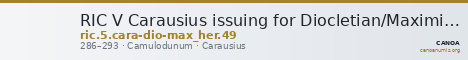RIC V Carausius issuing for Diocletian/Maximian 49 — CANOA