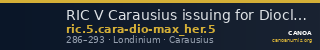 RIC V Carausius issuing for Diocletian/Maximian 5 — CANOA