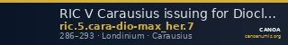 RIC V Carausius issuing for Diocletian/Maximian 7 — CANOA