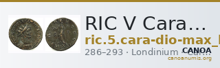 RIC V Carausius issuing for Diocletian/Maximian 9 — CANOA