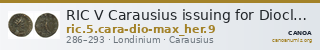RIC V Carausius issuing for Diocletian/Maximian 9 — CANOA
