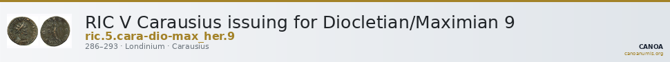 RIC V Carausius issuing for Diocletian/Maximian 9 — CANOA
